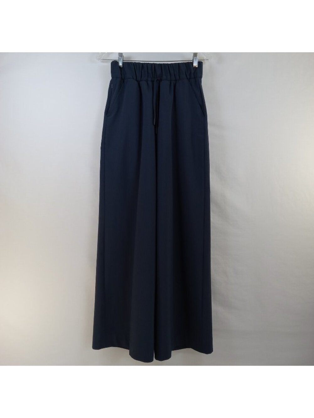 All in Motion Women's Navy Blue Striped Wide Leg Activewear Pants XS Drawstring